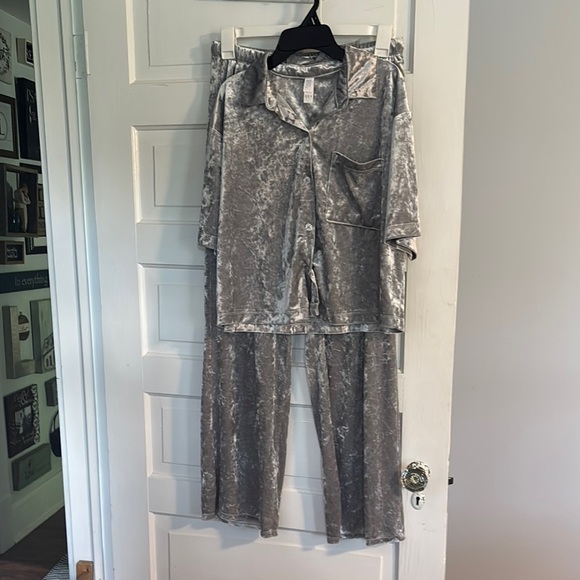 stars above Other - Stars Above Silver Velveteen PJ Set